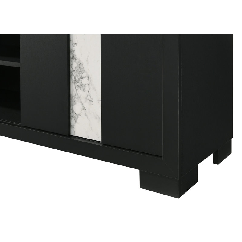 Meuble télé Rangley, 23.94"H x 16.42"L x 72.01"W, Black