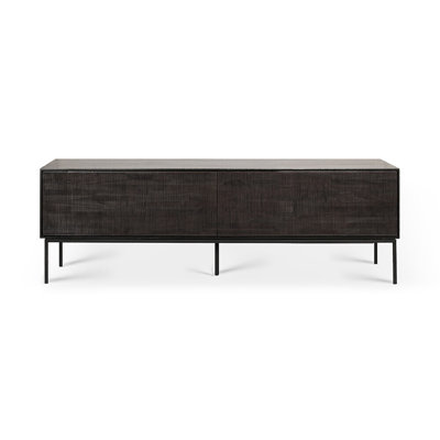 Grooves Solid Wood TV Stand
