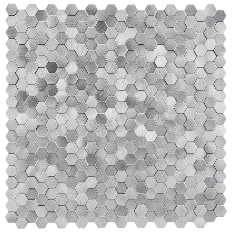 Carreau de mosaïque auto-adhésif en aluminium 12 po x 12 po