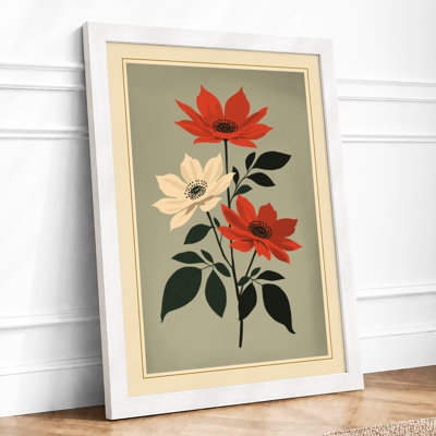 Three Blooms Botanical - Framed Print