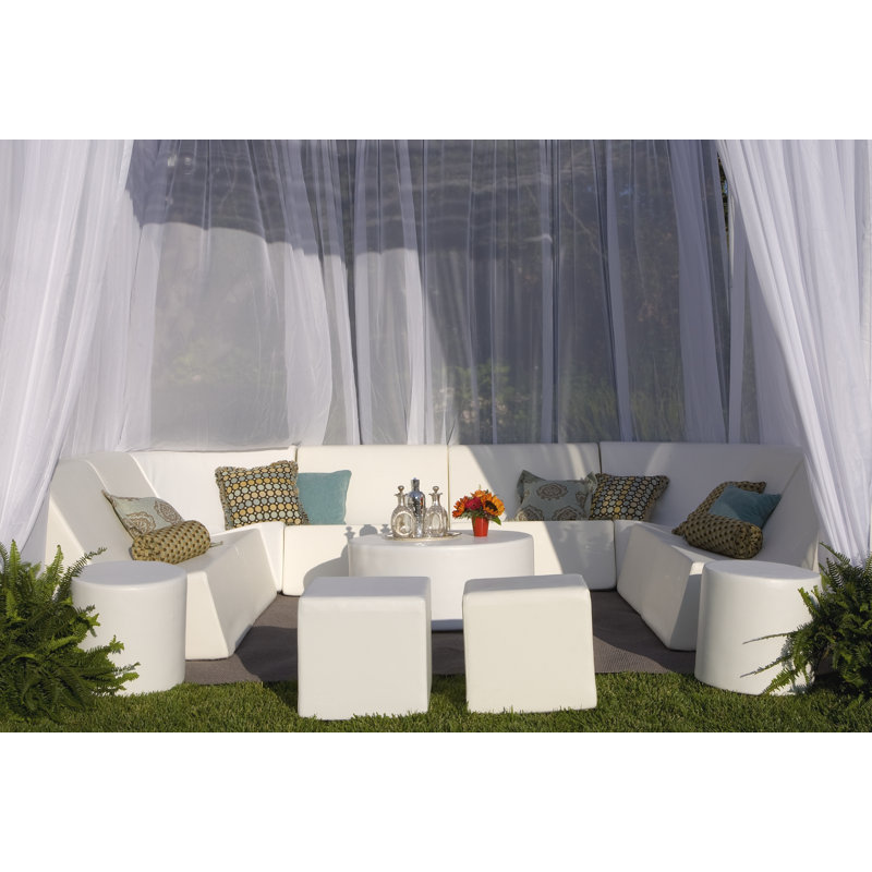 ClubNow Outdoor 6 - Piece Conversation Set, Chill White