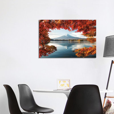 Mount Fuji At Lake Kawaguchiko During Autumn Season by Jan Becke - Wrapped Canvas Gallery-Wrapped Canvas Giclée