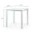 3-Piece Dining Table Set, 2 Classic Style Solid Wood Warm Chairs with Square Dining Table, Kitchen Room Set, Gray Fabric-202675475