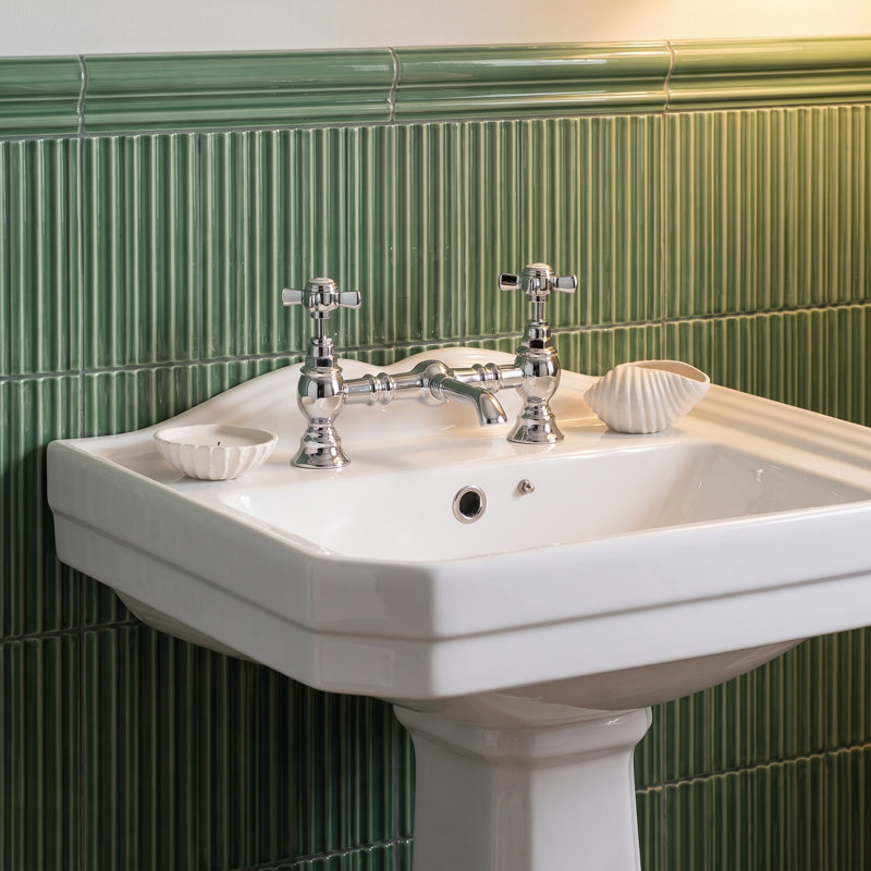 Esser Chrome Traditional Bridge Basin Mixer