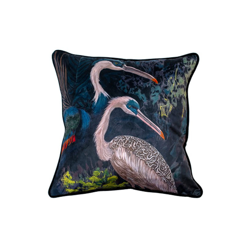 Tepass Abstract Teal Sqaure Throw Cushion