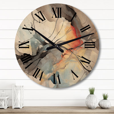 Horloge murale en bois massif Whitbourne