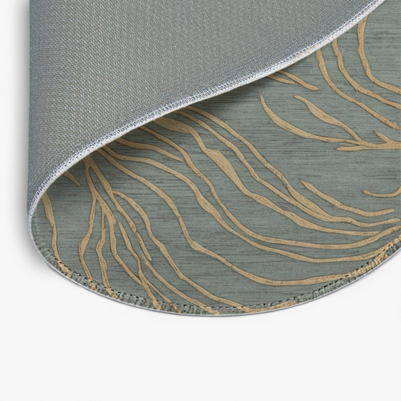 Tapis intérieur et extérieur gris Nature, Rond 5 pi