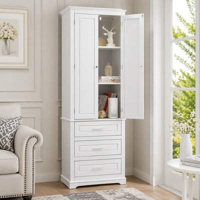 Grande armoire de rangement avec trois tiroirs pour salle de bain / bureau