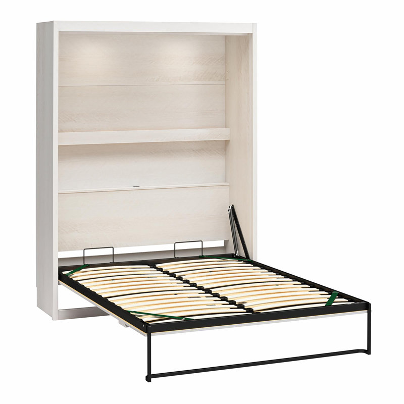 Farmington Queen Murphy Bed, Queen, Ivory Oak