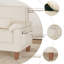 180cm corduroy 2-seater sofa with solid wood frame, spring seat cushion and two throw pillows-1006477766