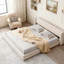 King Size Upholstered Bed Frame with Thick Fabric-1514845290