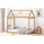 Lit simple en bois