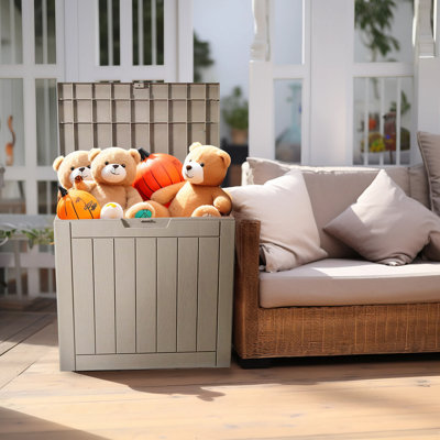Olilawn 30 Gallons Outdoor Multipurpose Resin Deck Box, can be used indoors and outdoors, can be placed anywhere in the house, sturdy and durable stor by olilawn