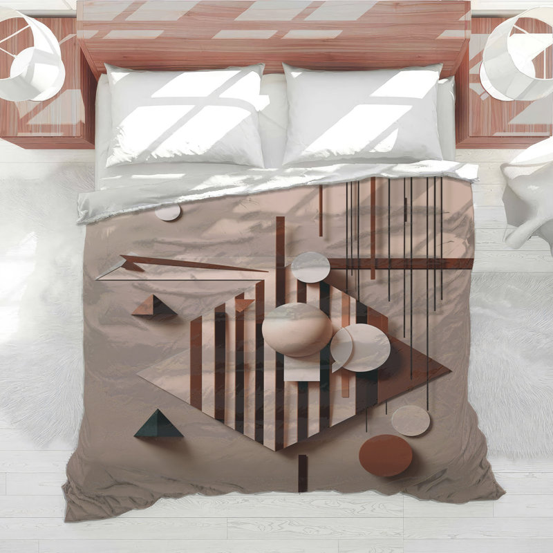 Geometric Shapes Composition Comforter, Twin Extra Long