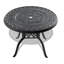 Ensemble de salle à manger 5 pièces en aluminium coulé résistant aux intempéries, comprenant 4 chaises pivotantes et une table ronde de 39,37 po avec structure noire-535313924
