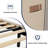 Bed Frame With Headboard, Upholstered Bed Frame With Wood Slats, Sturdy Support Feet, No Box Spring Needed-165975670-165975666