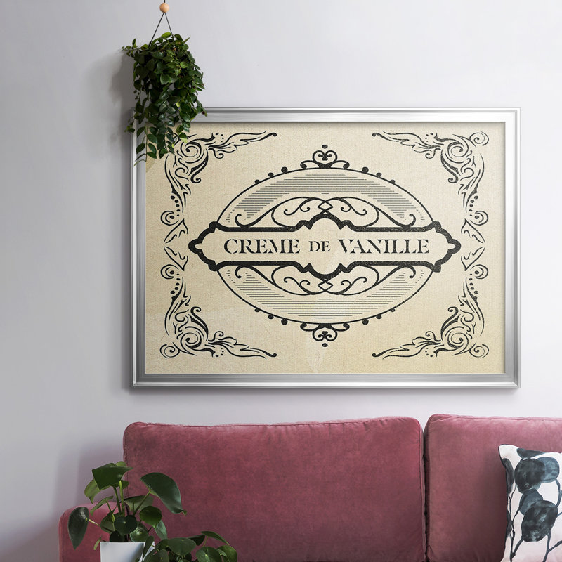 Antique French Label II, reproduction d'art sur toile, H 26 po x l 38 po, Argent