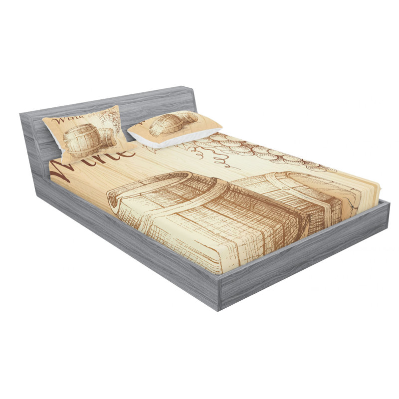 Microfiber Sheet Set, Queen Sheet Set with Fitted Sheet