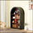 4-Shelf Tall Arched Bookcase, Robust MDF Storage Organizer for Books and Decor, Modern Elegance for Any Room