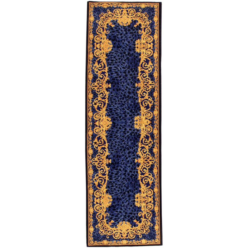  - Tapis de couloir «Leopardo Blue» - Taille 3 'x 10'