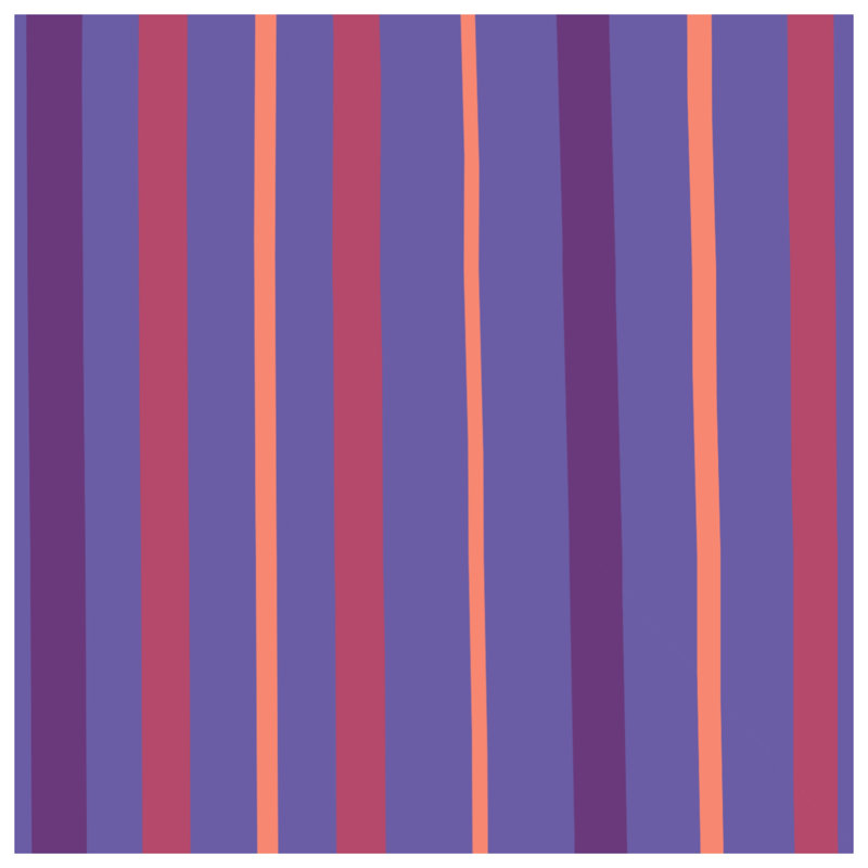 Coussins décoratifs mauves à rayures orange et double face, 20 x 20 pouces