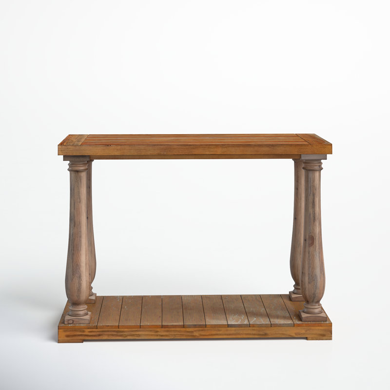 Mentzer 50'' Solid Wood Console Table, Weathered Pine