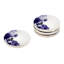 Claro Whitewash Blue Floral Coaster Set