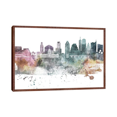 Austin Pastel Skylines 1 Piece Wall Art on Canvas