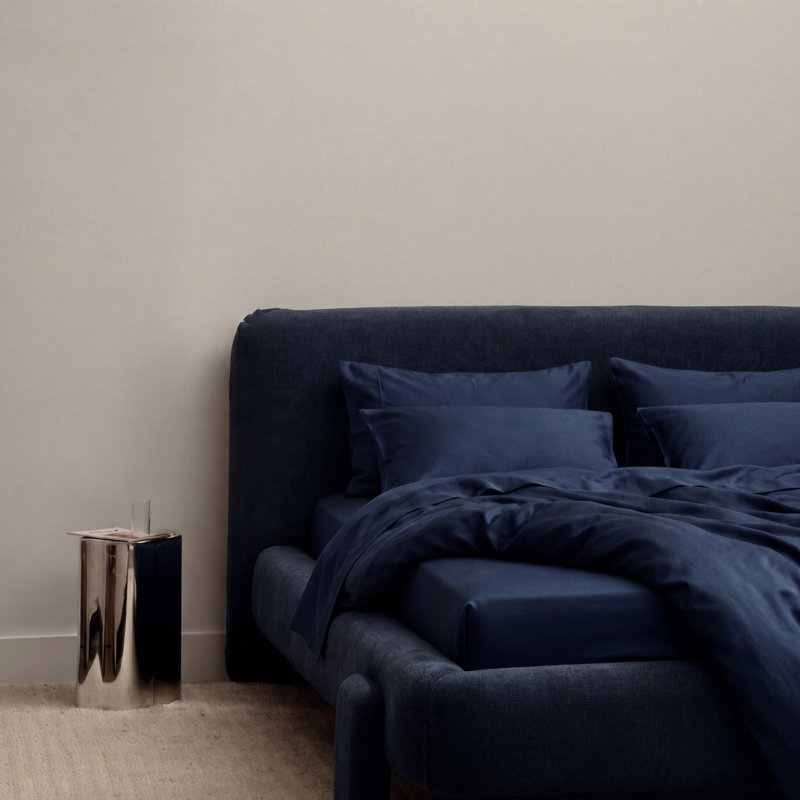 Machine Woven Pillow Case, Navy, King