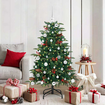 Artificial Christmas Tree with LEDs with Stand Green