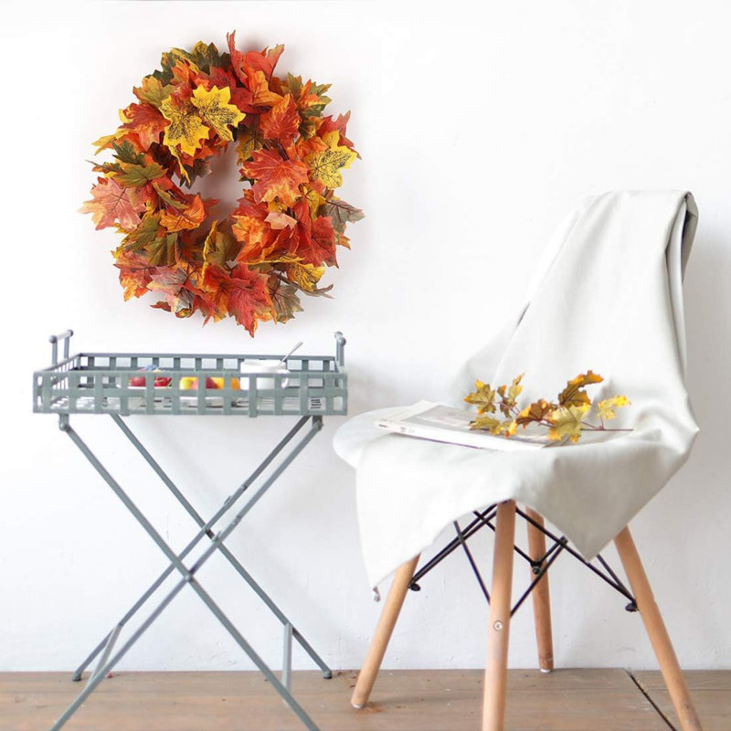 5 cm in. Lighted Fresh Faux Artificial Maple Garland