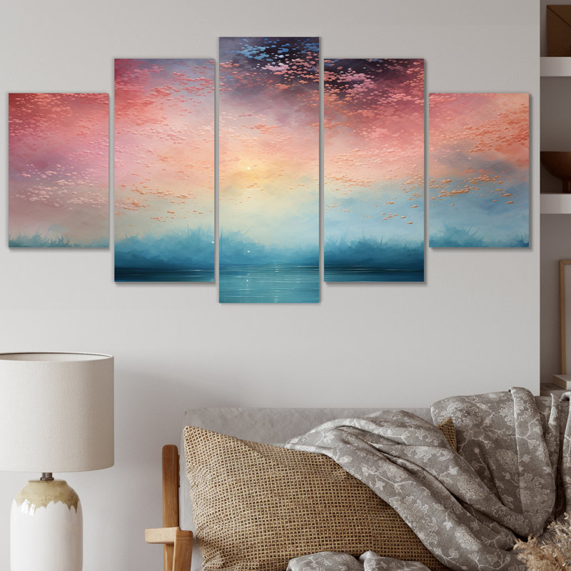 Colourful Sky Photo Celestial Mirage II - Landscapes Wall Art Print - 5 Panels