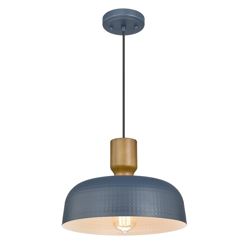 Luminaire suspendu 1 lumière Dunaird, Bleu