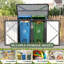 Outdoor Trash Can Storage Shed For 3 Garbage Cans-135114328-134973479