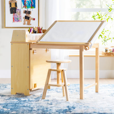 3 in 1 Art Table, Drafting Table, Easel and Stool by Guidecraft
