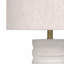 Lighting, H 28 po, lampe de table, résine crème, abat-jour ivoire / crème