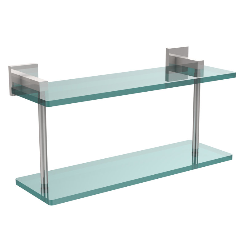 Haranu 2 Piece Tiered Shelf, Polished Chrome