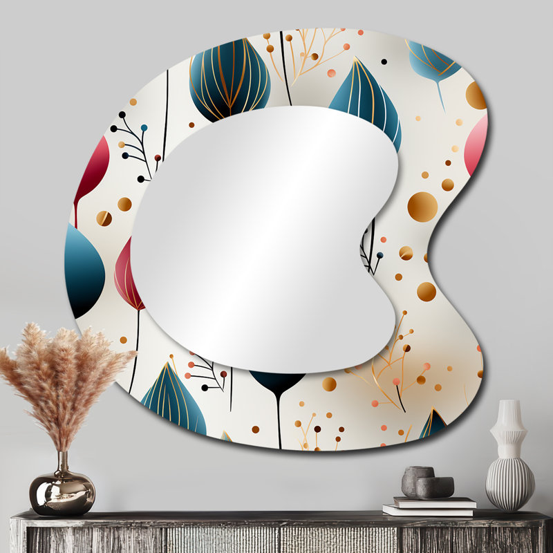 Miroir mural bohémien irrégulier Botanical Pastel, 33 po x 33 po