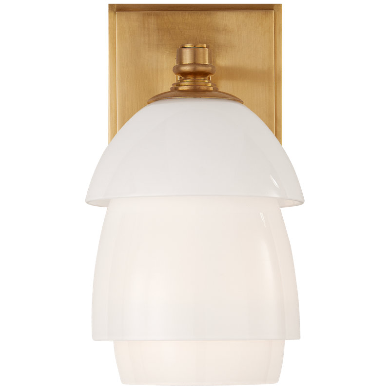 Thomas O'Brien Whitman Small Sconce, Antique Brass