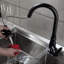Commercial Black Kitchen Faucet With Pull Out Sprayer, Single Handle Single Lever Kitchen Sink Faucet