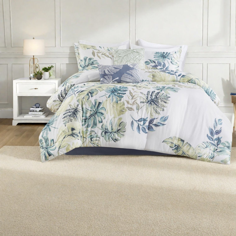 Ensembles de literie complète surdimensionnés en coton, style bord de mer tropical pour la maison