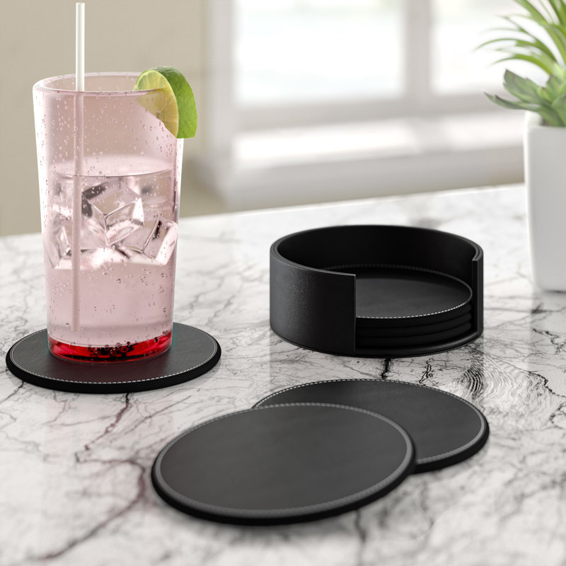 Ensemble de sous-verres avec support