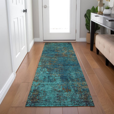 Tapis rectangulaire Aleighna avec envers antidérapant