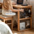 Solid Wood L - shaped Desk with Bottom Cabinet-517036489