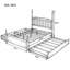 Structure de lit plateforme grand avec lit gigogne simple TG et 2 tiroirs de rangement, lit en bois avec tête de lit à broche, lit d'invité peu encombrant-132015843