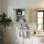 Armoire murale, armoire murale vitrée arquée, armoire flottante avec tablettes réglables pour la cuisine, la salle de bain et le salon