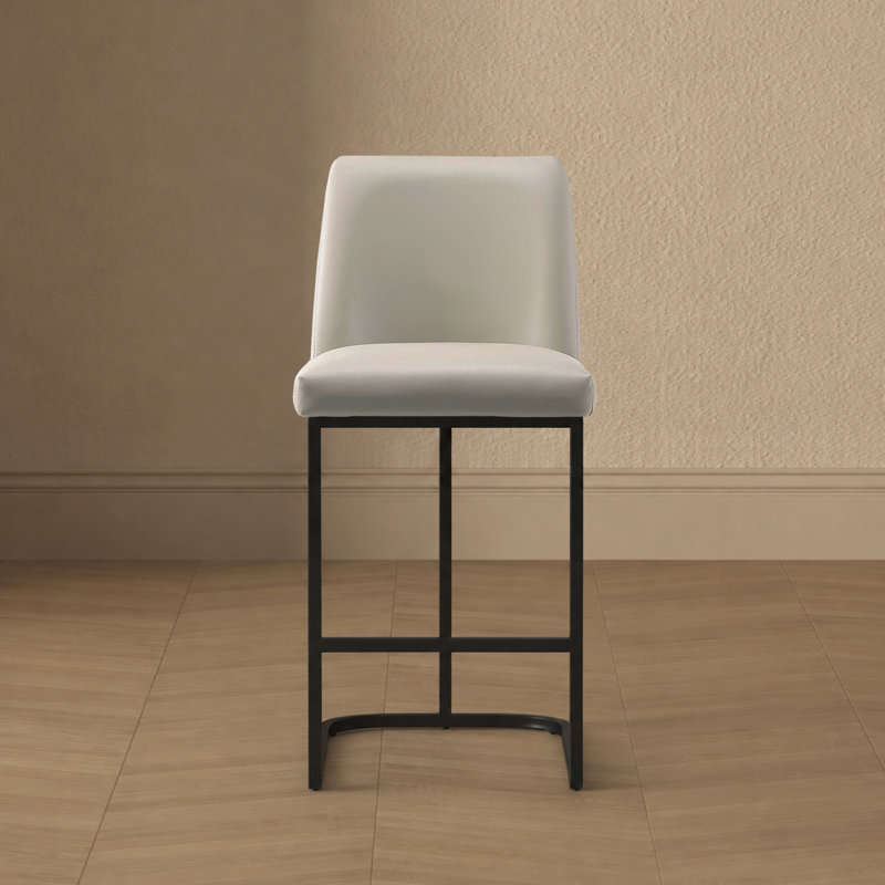 Tabouret de comptoir Serena, Gris clair, Tabouret de comptoir (siège d'une hauteur de 26,3