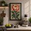 Classical Peony Study Botanical 1 Piece Wrapped Canvas Wall Art-1977462827-1977462867