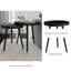 Ensemble de tables d'appoint 2 pièces avec plateau Lavish Home, noir-1101231979