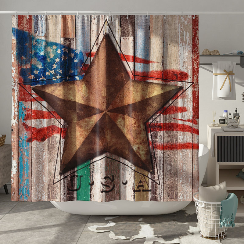 Shower Curtain with Hooks Included